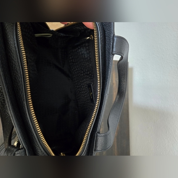 Kate Spade Grey Street Dominque Black Satchel with Gold Accents - Picture 11 of 12